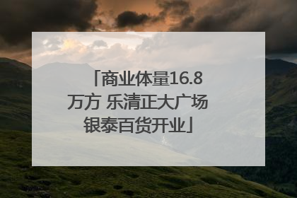 商业体量16.8万方 乐清正大广场银泰百货开业