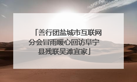 善行团盐城市互联网分会冒雨暖心回访阜宁县残联吴滩宜家