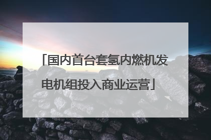 国内首台套氢内燃机发电机组投入商业运营