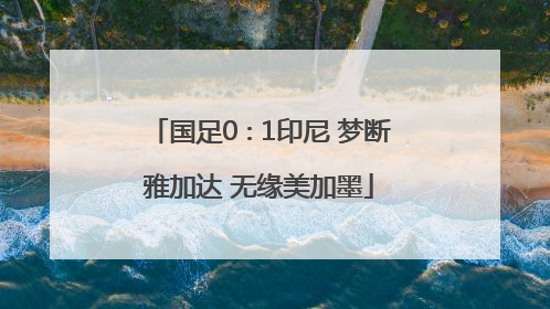国足0∶1印尼 梦断雅加达 无缘美加墨