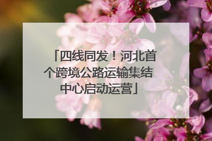 四线同发！河北首个跨境公路运输集结中心启动运营