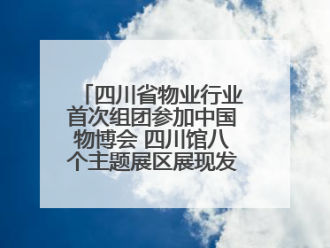 四川省物业行业首次组团参加中国物博会 四川馆八个主题展区展现发展成果