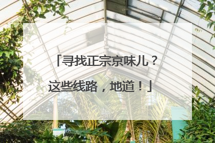 寻找正宗京味儿？这些线路，地道！