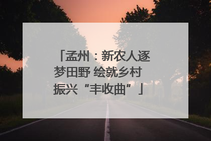 孟州：新农人逐梦田野 绘就乡村振兴“丰收曲”