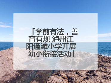 学前有法，善育有规 泸州江阳通滩小学开展幼小衔接活动