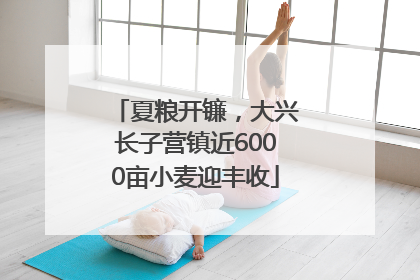 夏粮开镰，大兴长子营镇近6000亩小麦迎丰收