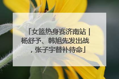 女篮热身赛济南站｜杨舒予、韩旭先发出战，张子宇替补待命