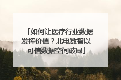 如何让医疗行业数据发挥价值？北电数智以可信数据空间破局