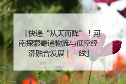 快递“从天而降”！河南探索寄递物流与低空经济融合发展｜一线