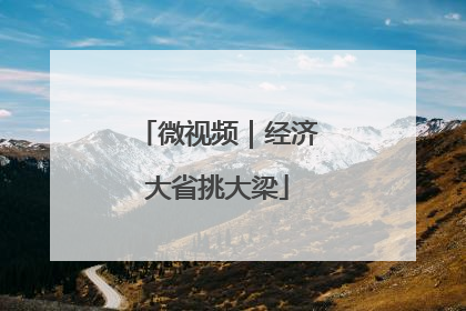 微视频｜经济大省挑大梁