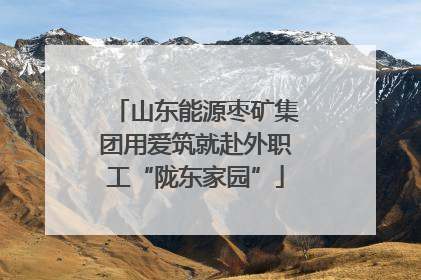 山东能源枣矿集团用爱筑就赴外职工“陇东家园”