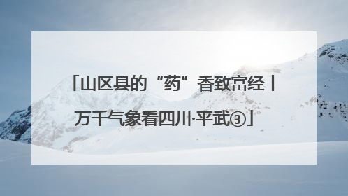 山区县的“药”香致富经丨万千气象看四川·平武③