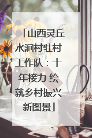 山西灵丘水涧村驻村工作队：十年接力 绘就乡村振兴新图景