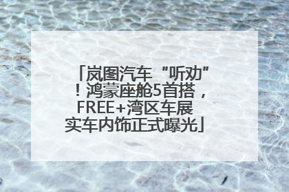 岚图汽车“听劝”！鸿蒙座舱5首搭，FREE+湾区车展实车内饰正式曝光