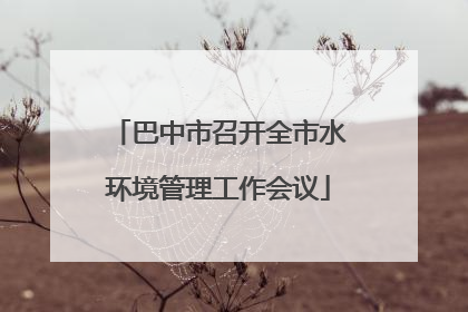 巴中市召开全市水环境管理工作会议
