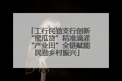 工行民勤支行创新“蜜瓜贷”精准滴灌“产业田”全链赋能民勤乡村振兴