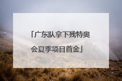 广东队拿下残特奥会夏季项目首金