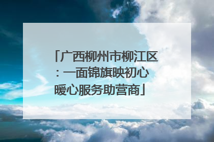 广西柳州市柳江区：一面锦旗映初心 暖心服务助营商