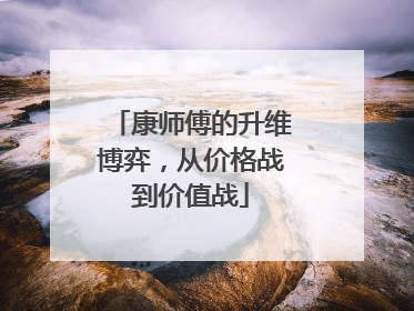 康师傅的升维博弈，从价格战到价值战