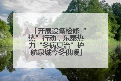 开展设备检修“热”行动，东泰热力“冬病夏治”护航泉城今冬供暖
