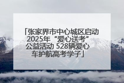 张家界市中心城区启动2025年“爱心送考”公益活动 528辆爱心车护航高考学子