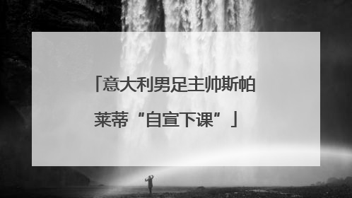 意大利男足主帅斯帕莱蒂“自宣下课”