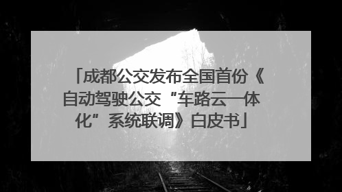 成都公交发布全国首份《自动驾驶公交“车路云一体化”系统联调》白皮书
