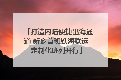 打造内陆便捷出海通道 新乡首班铁海联运定制化班列开行