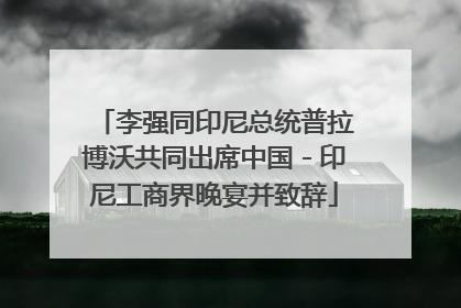 李强同印尼总统普拉博沃共同出席中国－印尼工商界晚宴并致辞