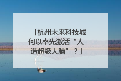 杭州未来科技城何以率先激活“人造超级大脑”？