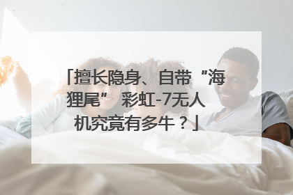 擅长隐身、自带“海狸尾” 彩虹-7无人机究竟有多牛？