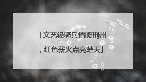 文艺轻骑兵情暖荆州，红色薪火点亮楚天