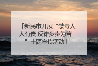 新民市开展“禁毒人人有责 反诈步步为营”主题宣传活动