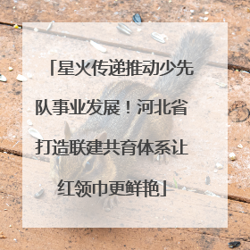 星火传递推动少先队事业发展！河北省打造联建共育体系让红领巾更鲜艳
