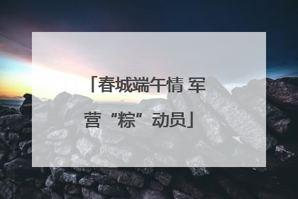 春城端午情 军营“粽”动员