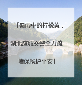 暴雨中的柠檬黄，湖北应城交警全力疏堵保畅护平安