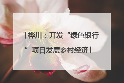 桦川：开发“绿色银行”项目发展乡村经济