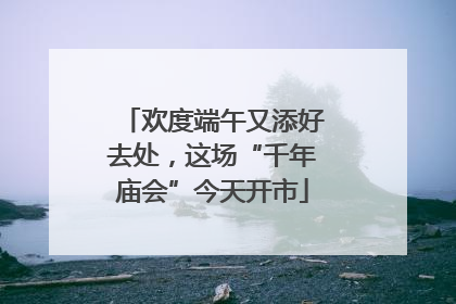 欢度端午又添好去处，这场“千年庙会”今天开市