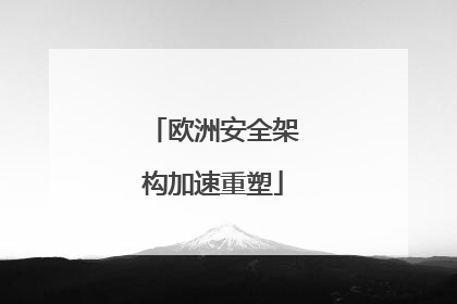 欧洲安全架构加速重塑