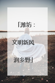 潍坊：文明新风润乡野