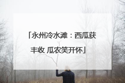 永州冷水滩：西瓜获丰收 瓜农笑开怀