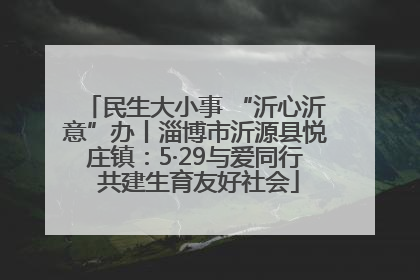 民生大小事 “沂心沂意”办丨淄博市沂源县悦庄镇：5·29与爱同行 共建生育友好社会