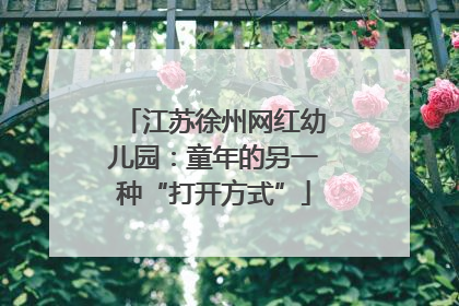 江苏徐州网红幼儿园：童年的另一种“打开方式”