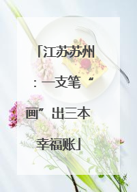 江苏苏州：一支笔“画”出三本幸福账