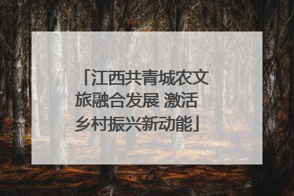 江西共青城农文旅融合发展 激活乡村振兴新动能