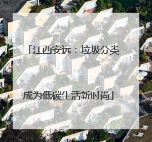 江西安远：垃圾分类成为低碳生活新时尚