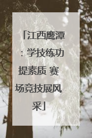 江西鹰潭：学技练功提素质 赛场竞技展风采