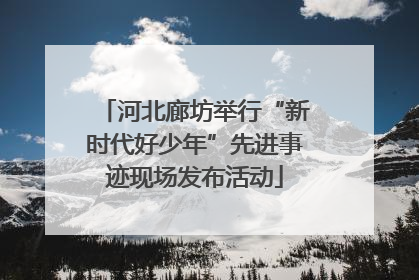 河北廊坊举行“新时代好少年”先进事迹现场发布活动