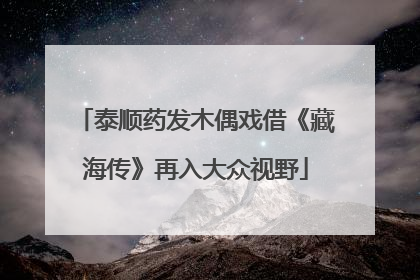 泰顺药发木偶戏借《藏海传》再入大众视野