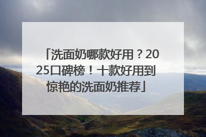 洗面奶哪款好用？2025口碑榜！十款好用到惊艳的洗面奶推荐